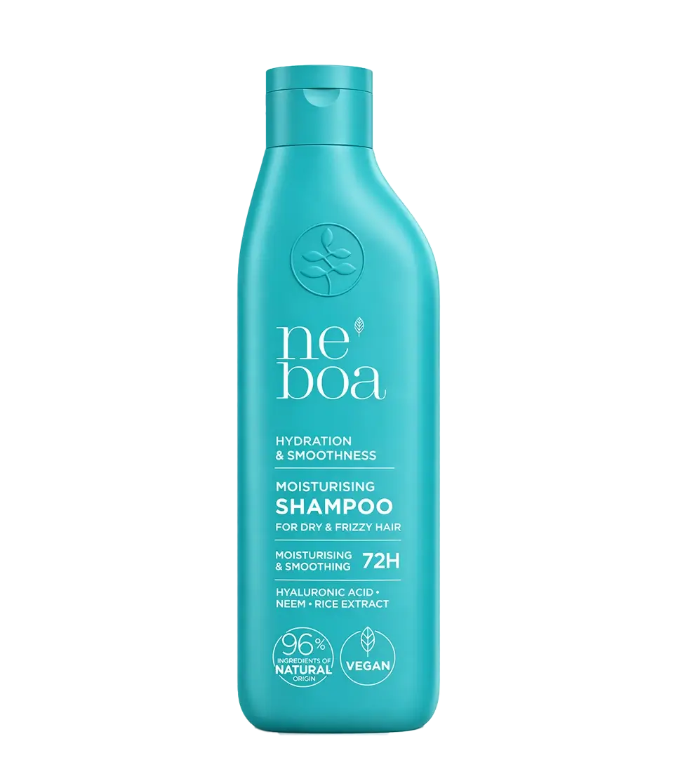 Neboa Shampooing Hydratant & Lissant – Cheveux Secs et Frisottés