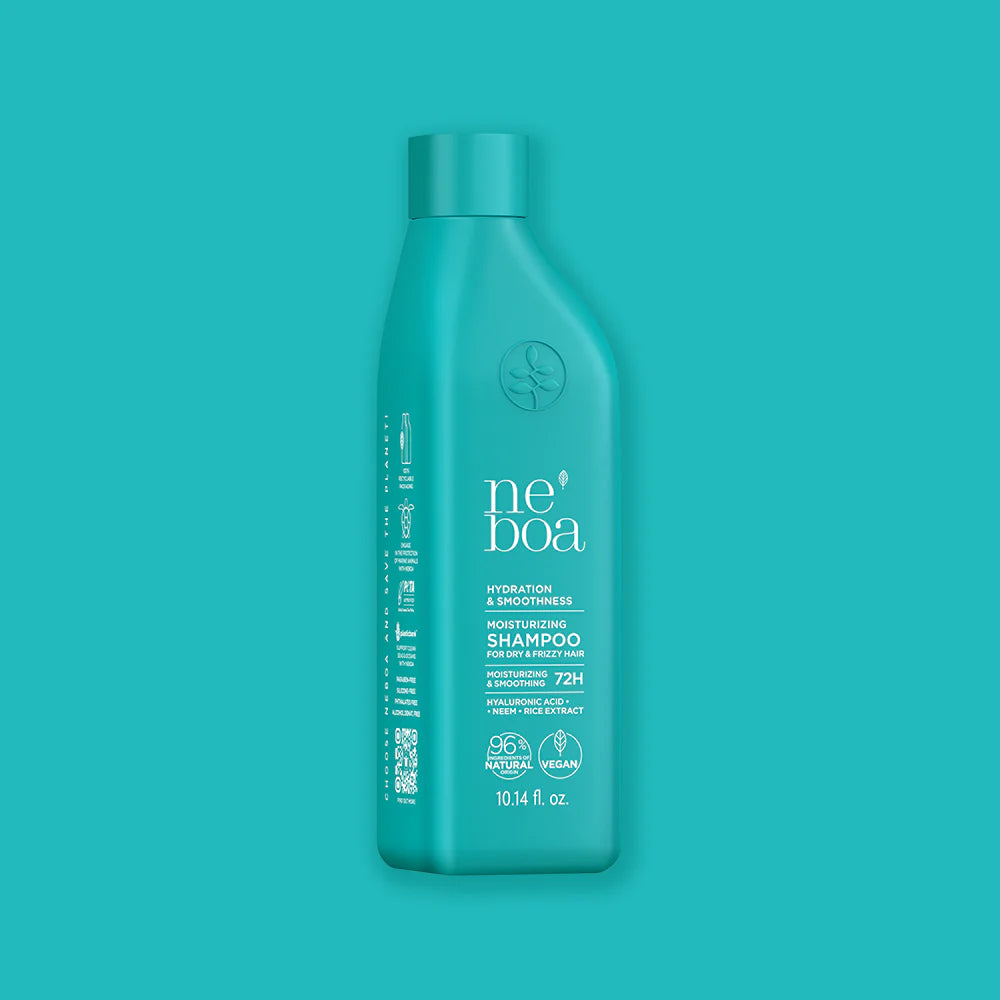Neboa Shampooing Hydratant & Lissant – Cheveux Secs et Frisottés